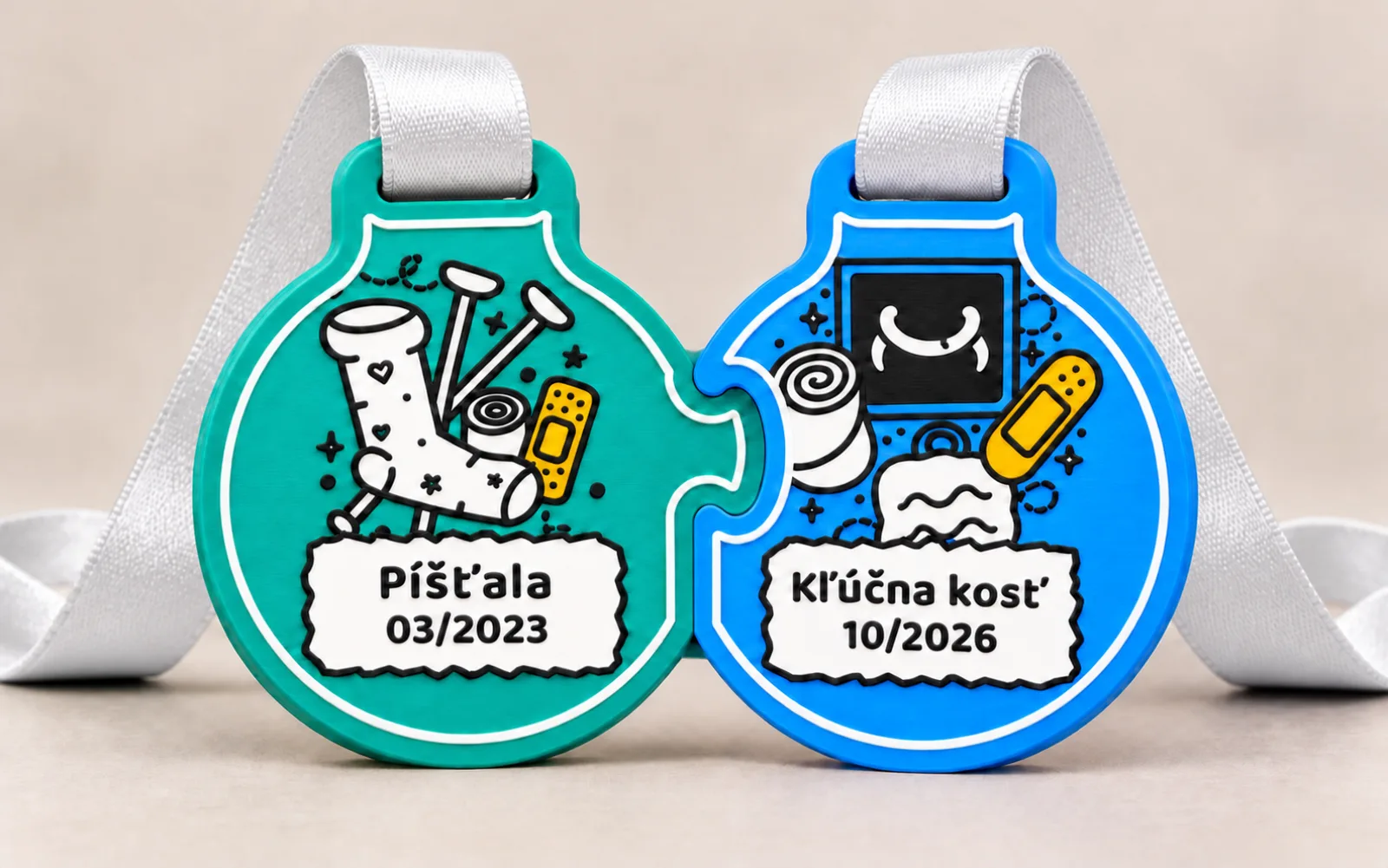 3D tlačená medaila na zákazku — ukážka 1